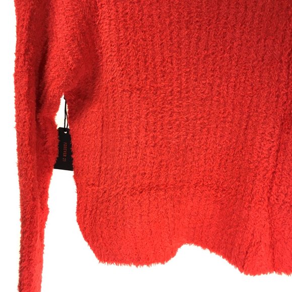 🌺3/$15🌺NWT Red Fluffy Knitted Sweater - Picture 5 of 6
